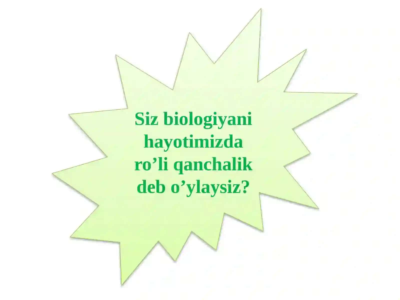 Biologiya o‘qitish metodikasi 2