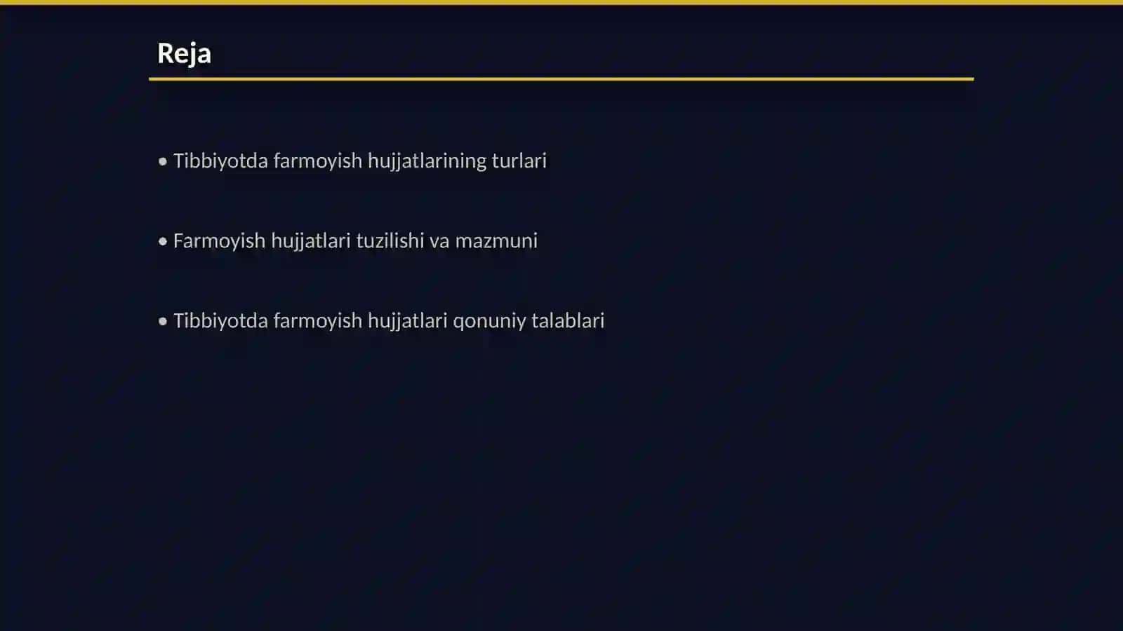 Tibbiyotga doir farmoyish hujjatlarining xususiyatilari 2