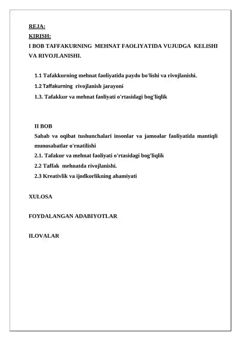 Tafakkurning Mehnat Faoliyatida Vujudga Kelishi va Rivojlanishi 2