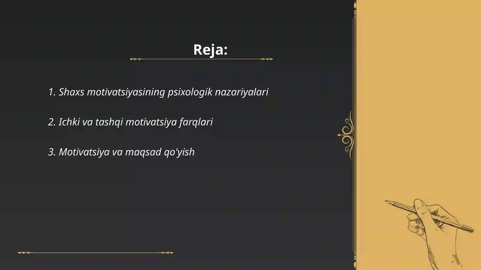 Shaxs motivatsiyasi eksperimental psixologiyada tadqiq etish 2