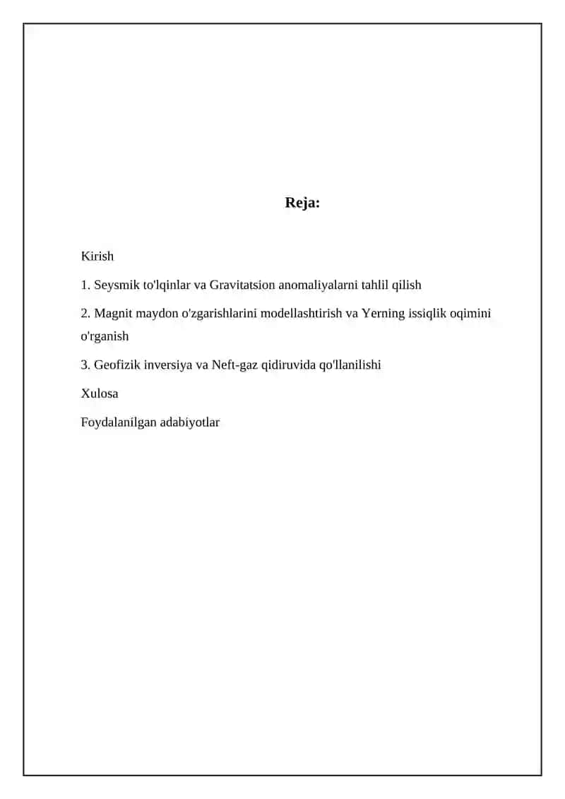 Geofizikda differensial hisob tatbiqlari 2