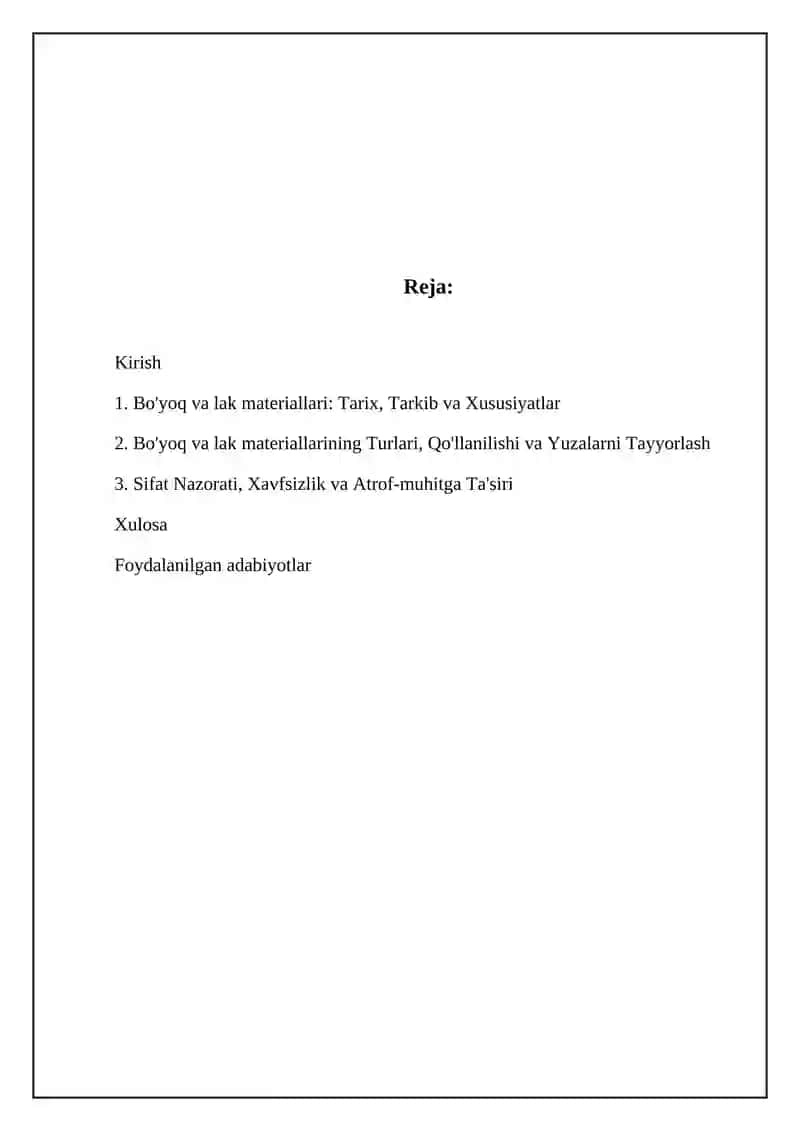 Lak- bo‘yoq va pardozlash materiallari 2