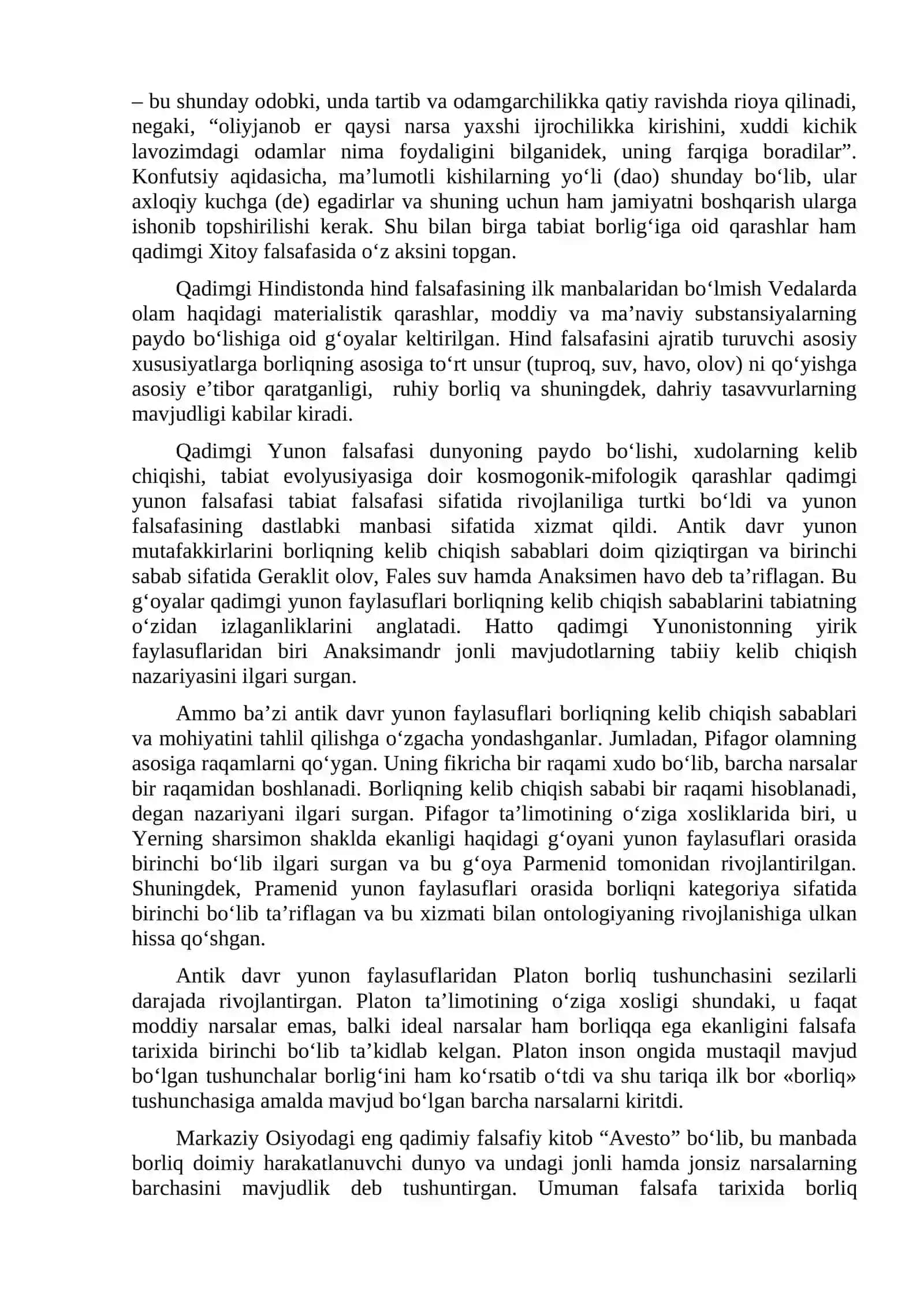 Borliq falsafasi (Ontologiya) 2