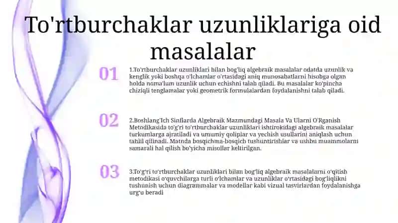 Boshlang‘Ich Sinflarda Algebraik Mazmundagi Masala Va Ularni O‘Rganish Metodikasi 2