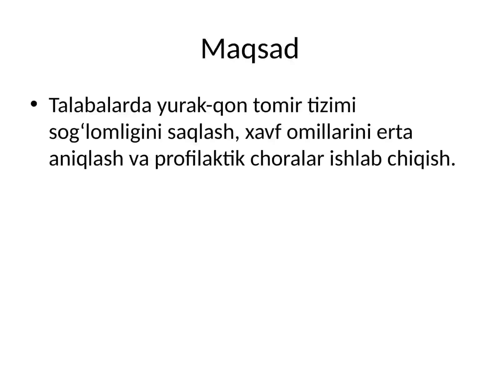 Talabalarda yurak-qon tomir kasalliklari xavf omillarini aniqlash 2