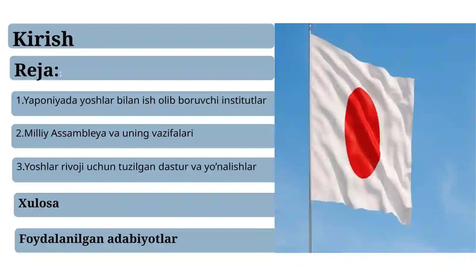 Yaponiyada yoshlarga oid davlat siyosatining o’ziga xos hususiyatlari 2