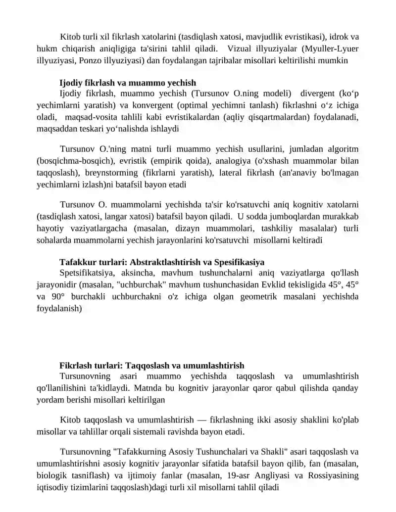 Mantiqning asosiy tushunchalari va tafakkur shakllari(Tursunov O’) 2