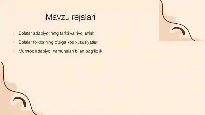 Bolalar adabiyoti va bolalar folklorining mumtoz adabiyot namunalari bilan bogʻliqligi 2
