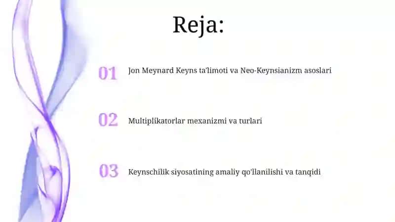 Jon Meynard Keyns ta'limoti va Neo-Keynsianizm asoslari 2