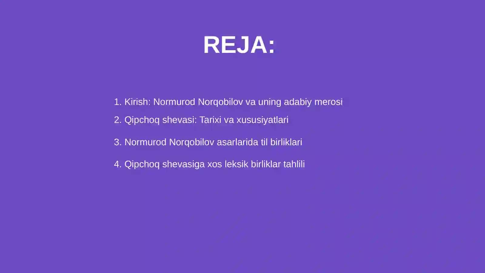 Normurod Norqobilov asarlaridan qipchoqlar shevasiga xos til birliklarini topish va tahlil qilish 2