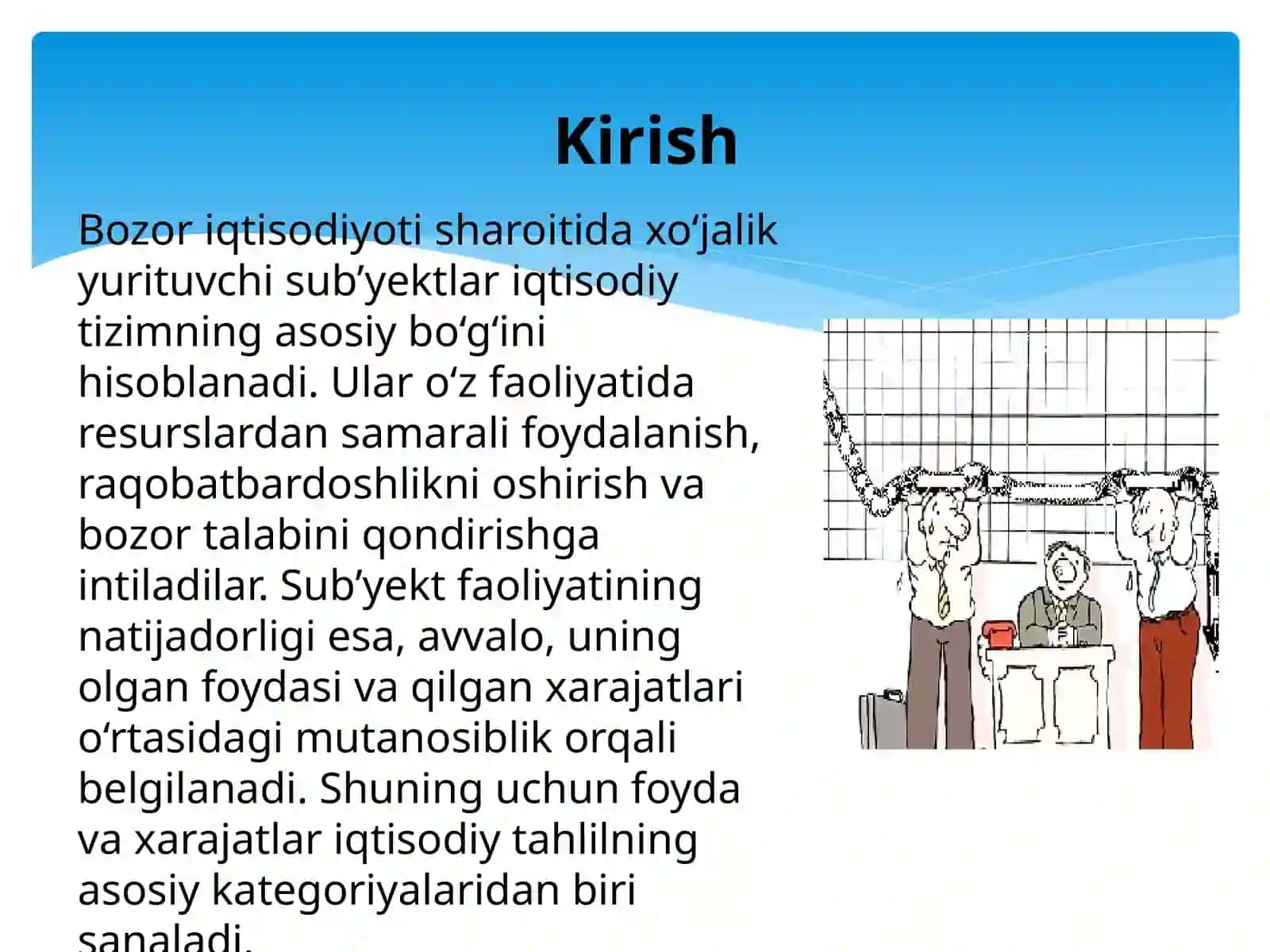 Xo‘jalik yurituvchi subʼyektlar. Foydava va harajatlar 2