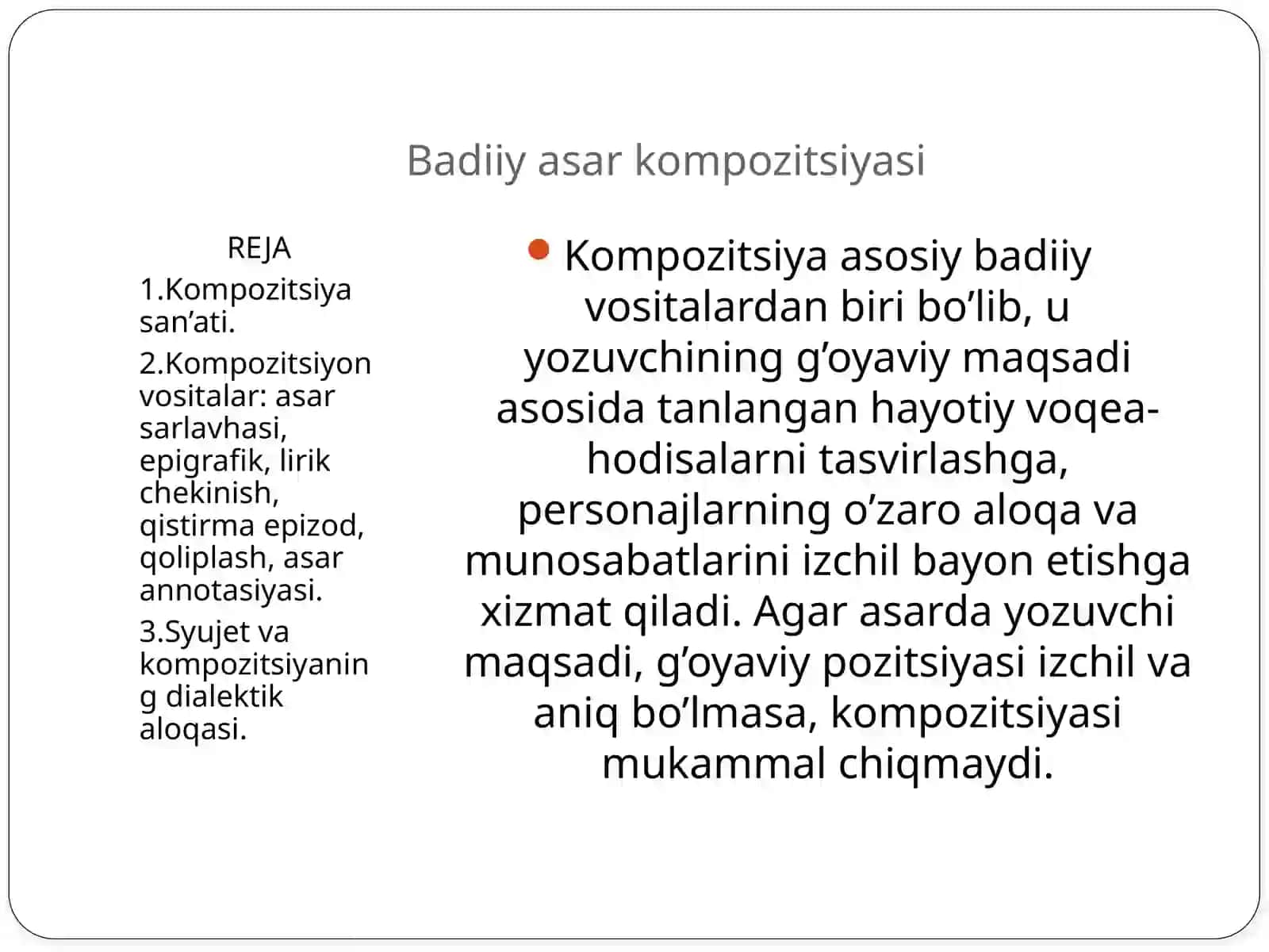 BADIIY ASAR KOMPAZITSIYASI 2