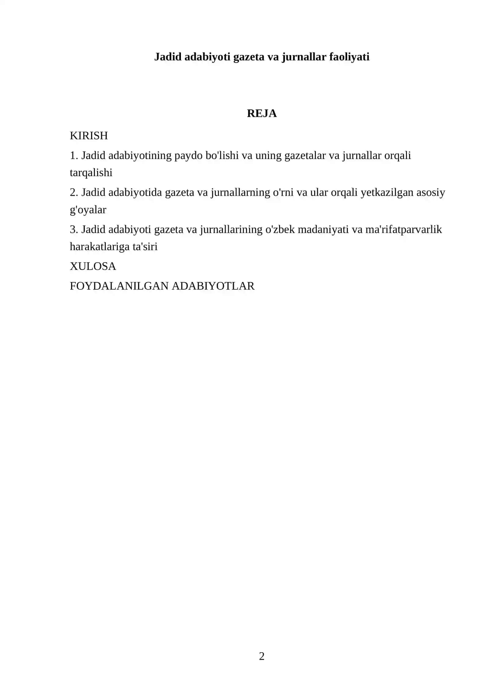 NODIRNING DINSHUNOSLIK FANIDAN TAYYORLAGAN REFERATI 2