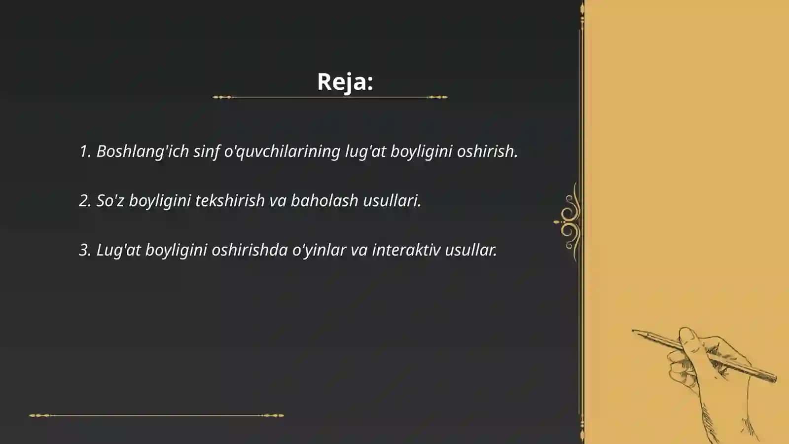 Boshlang'ich sinflarda lug'at ustida ishlashning asosiy yo'nalishlari 2
