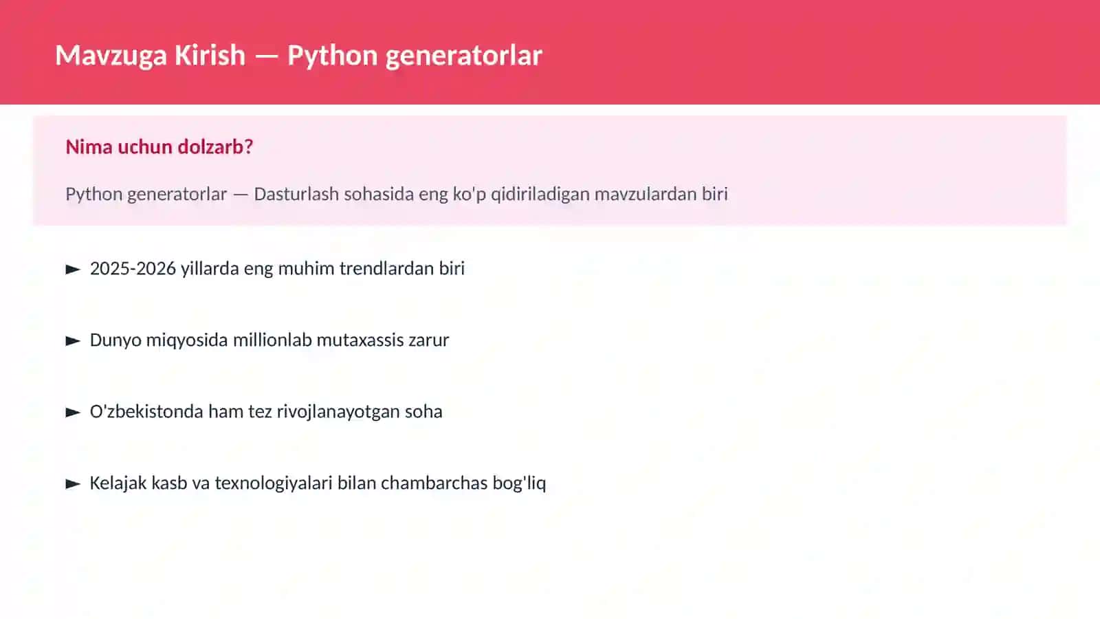 Python generatorlar 2