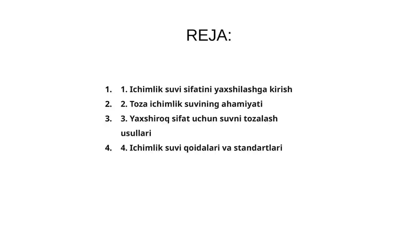 Ichimlik suvini sifatini yaxshilashni asosiy usullari 2