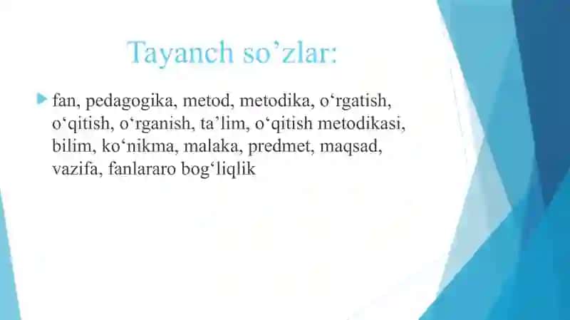 Pedagogika kollejlarida o'qitiladigan pedagogik fanlarning mazmunini yorituvchi me'yoriy xujjatlarni o'rganish va tahlil etish. 2