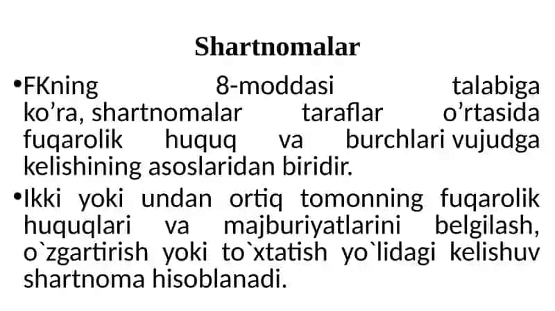 Shartnomalar 2