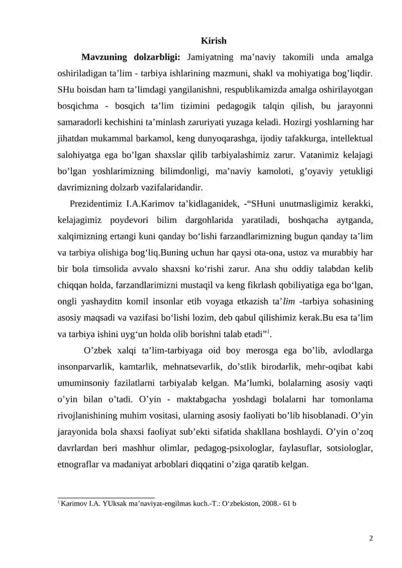 Bolalarda syujetli-rolli o'yinlarni loyihalashtirish 2