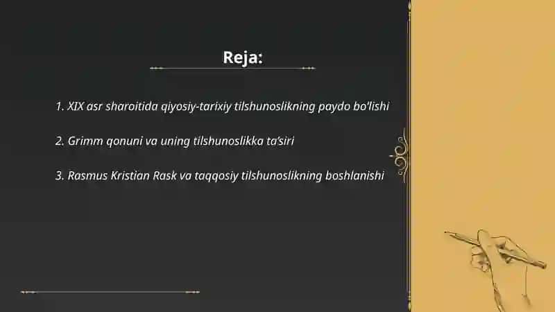 XIX asrda qiyosiy tarixiy tilshunoslikni yuzaga kelishi 2