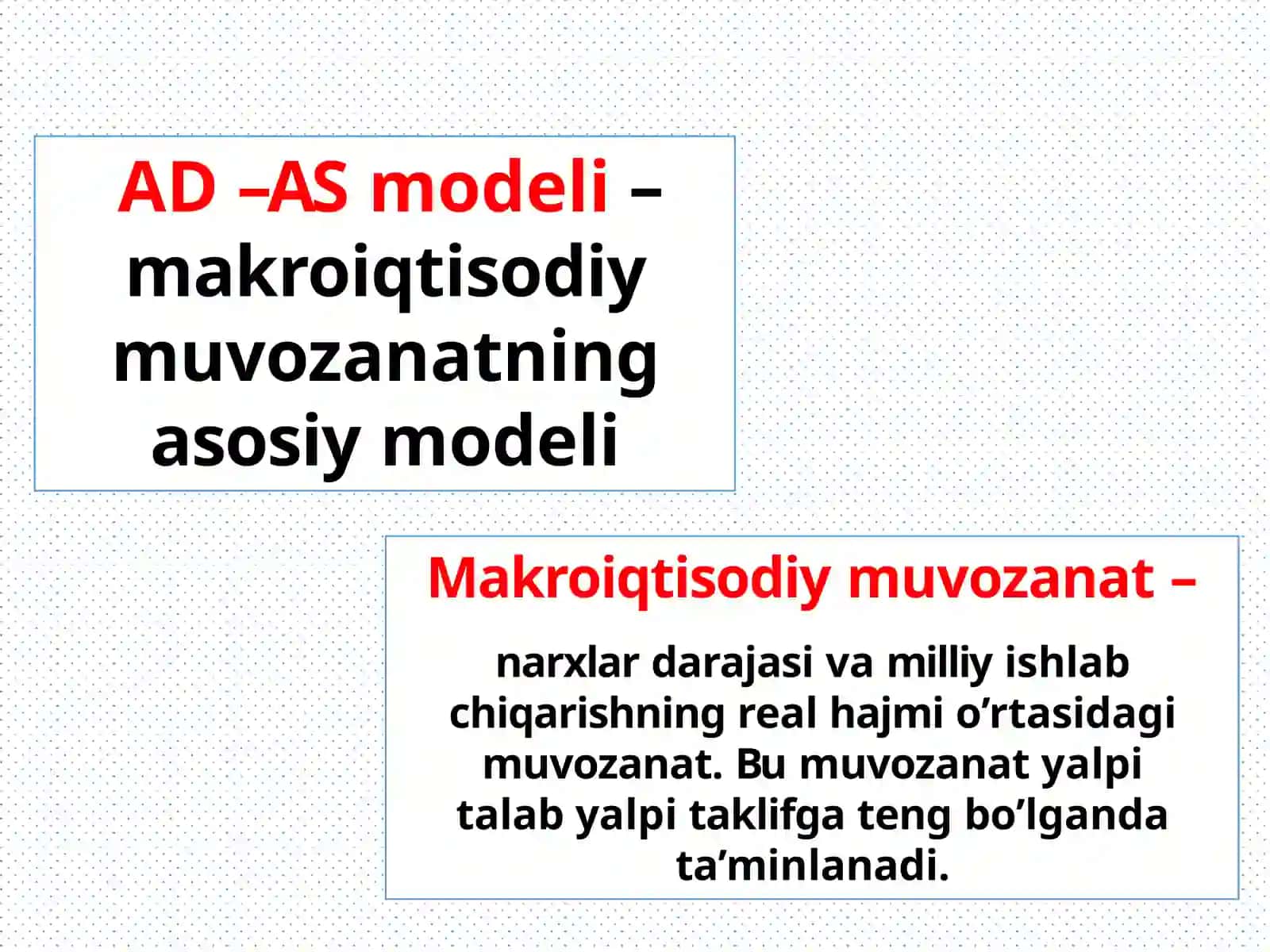 Yalpi talab – yalpi taklif modeli 2