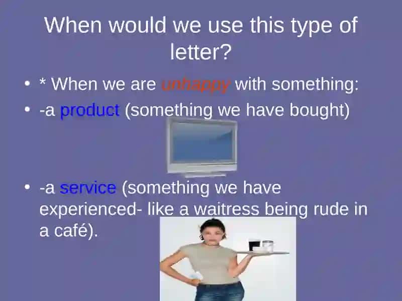Writing a Letter of Complaint 2