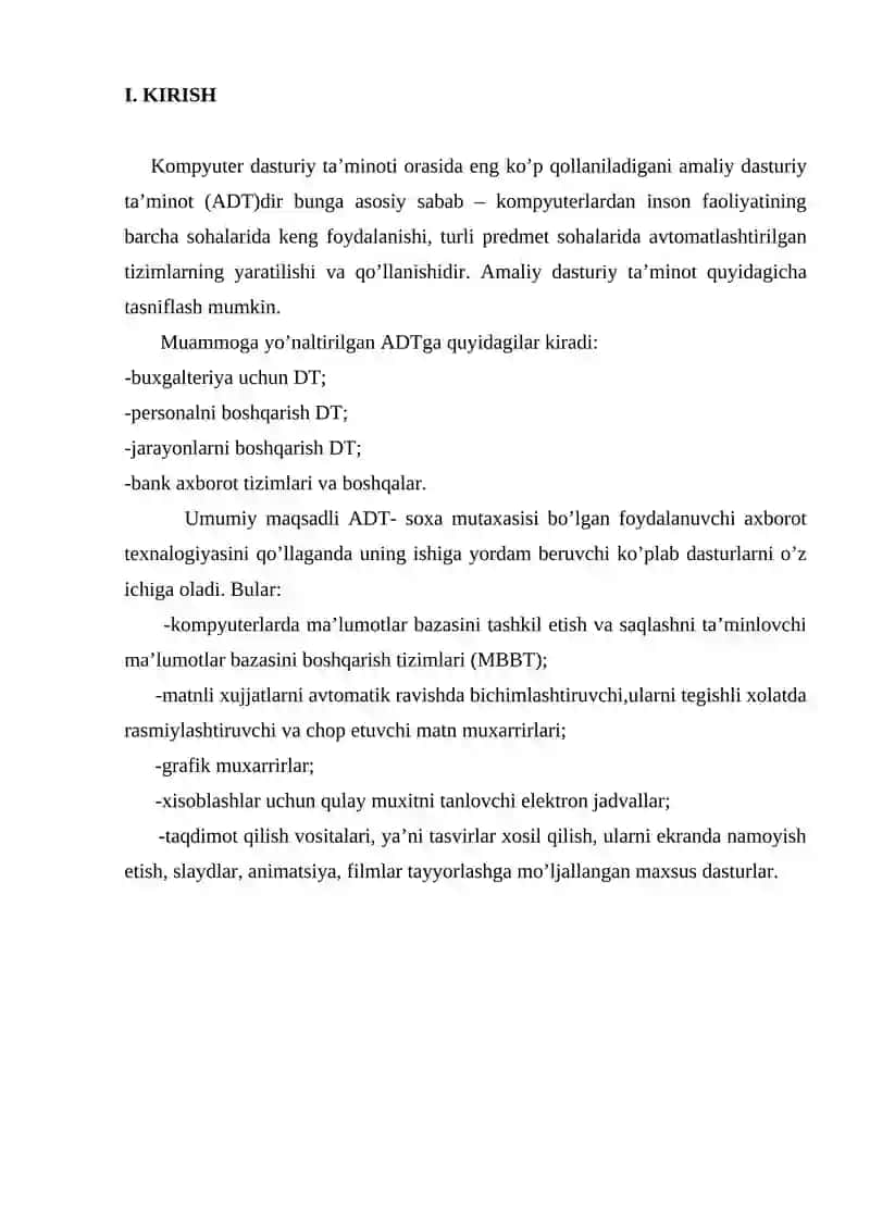 Amaliy dasturiy ta'minotlar 2