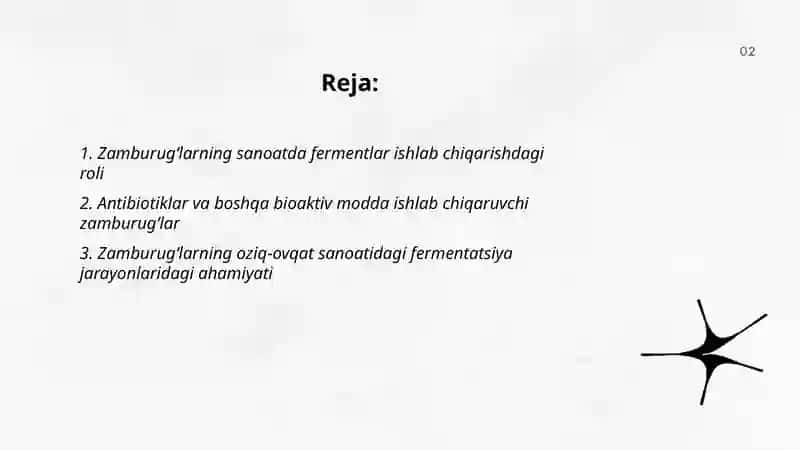 Zamburugʻlarni sanoatda va qishloq xoʻjaligidagi ahamiyati 2