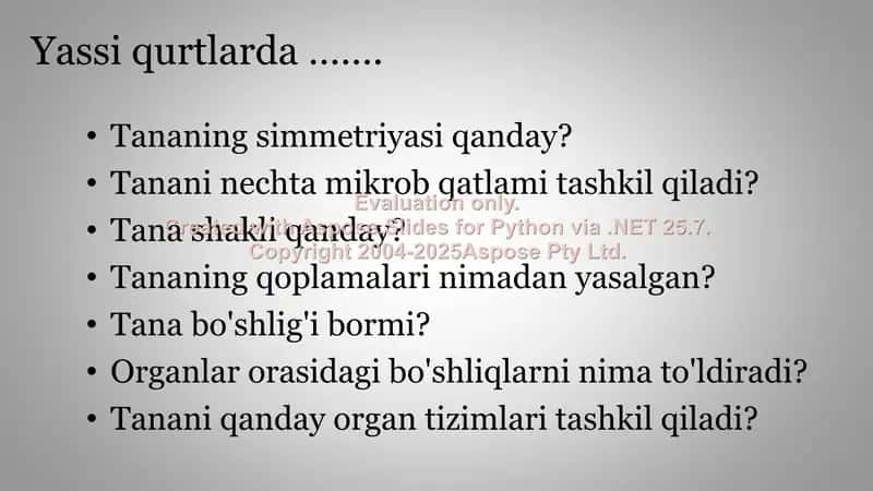 Qurtlar va ularning parazitlik xususiyatlari haqida taqdimot 2