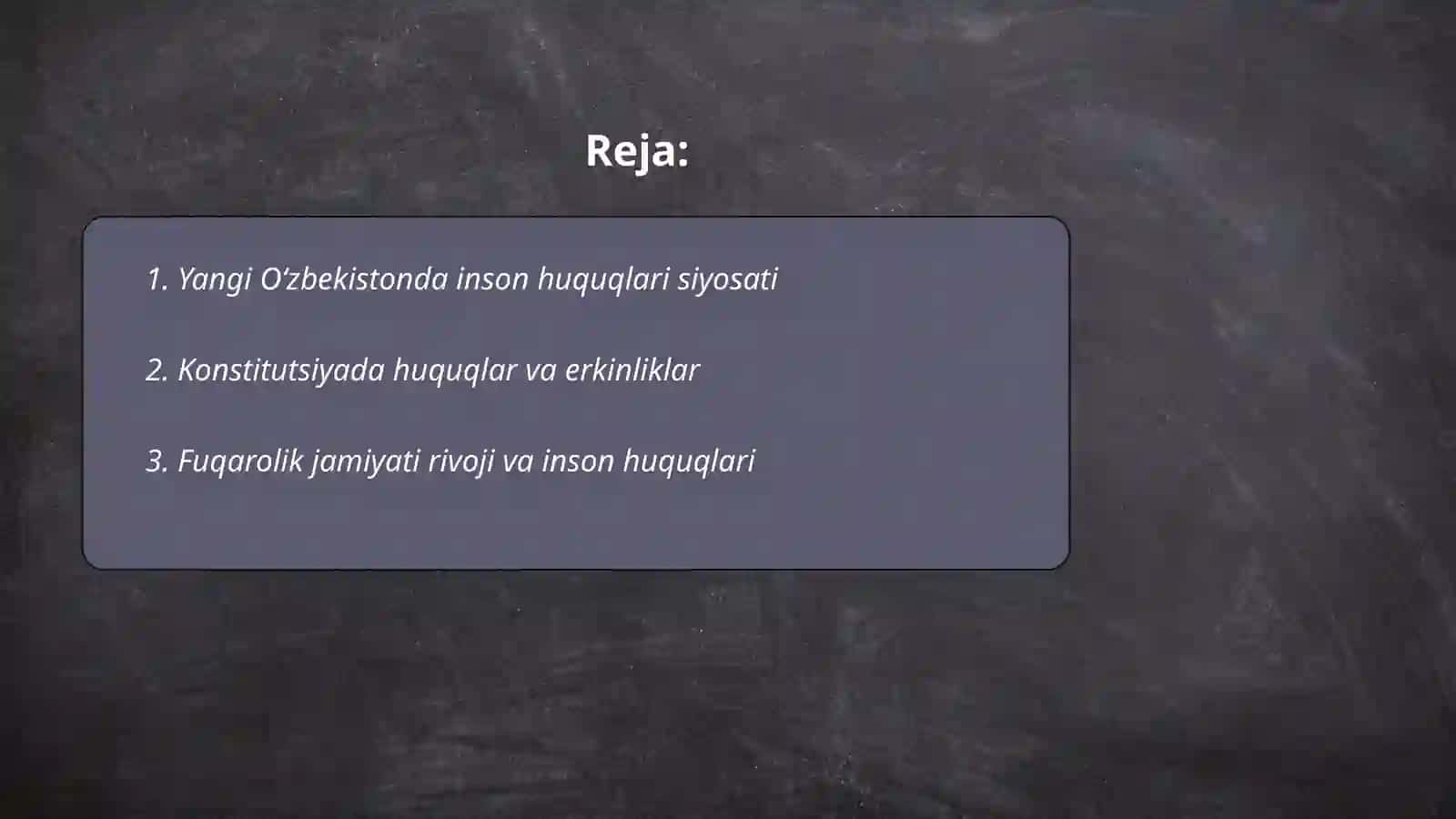 Yangi oʻzbekistonda inson haq-huquqlari va erkinliklari kafolatlarining yaratilishi 2