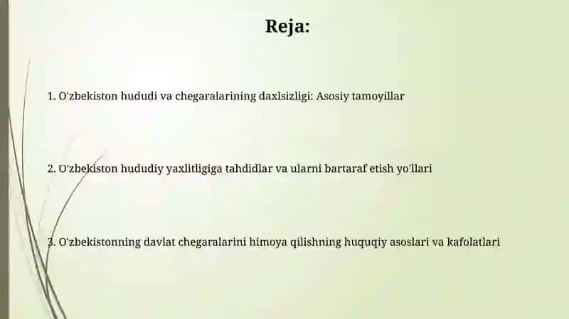 Oʻzbekiston hududi va chegaralarining daxlsizligi 2