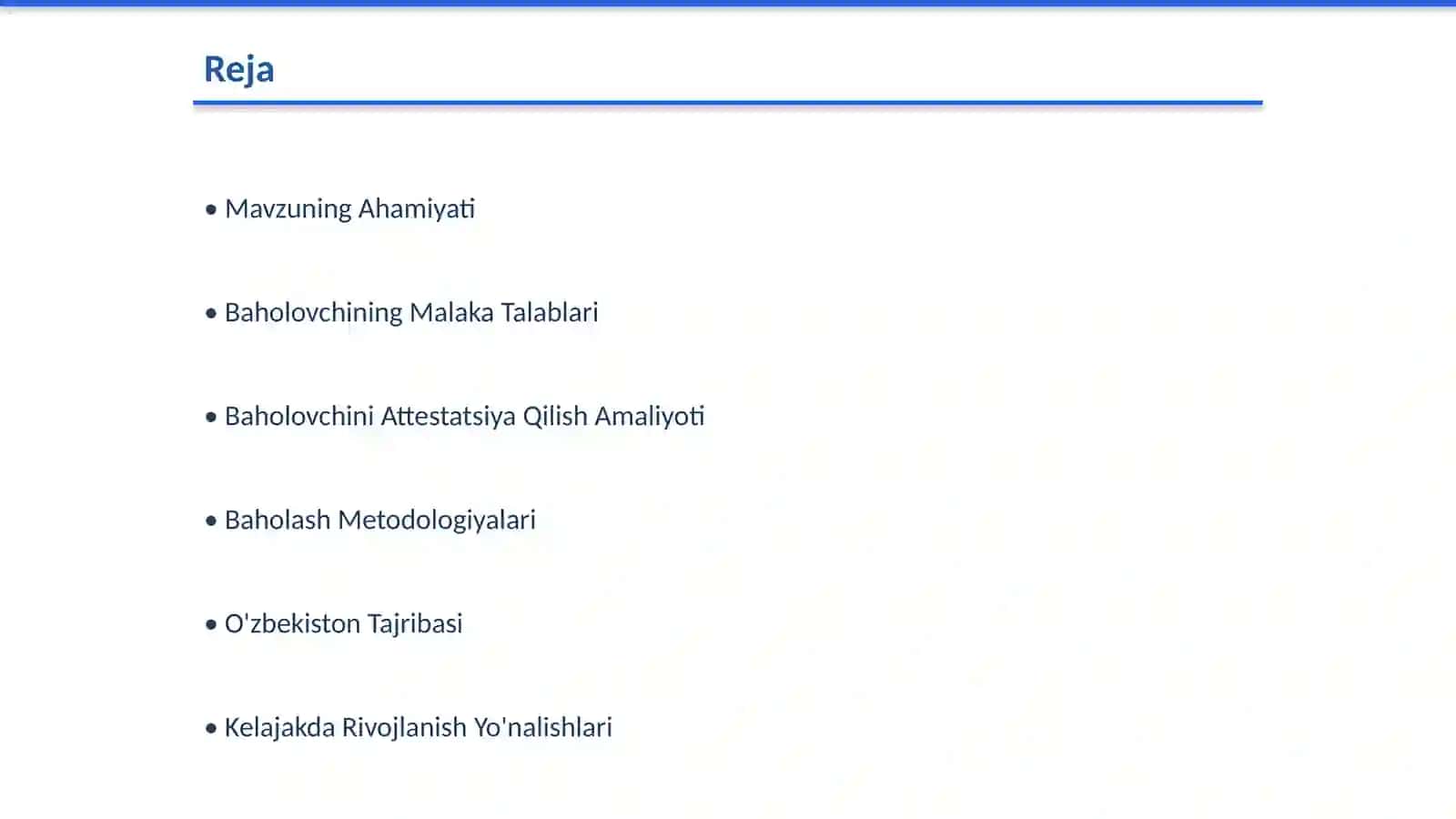 Baholovchining Malaka Talablari 2