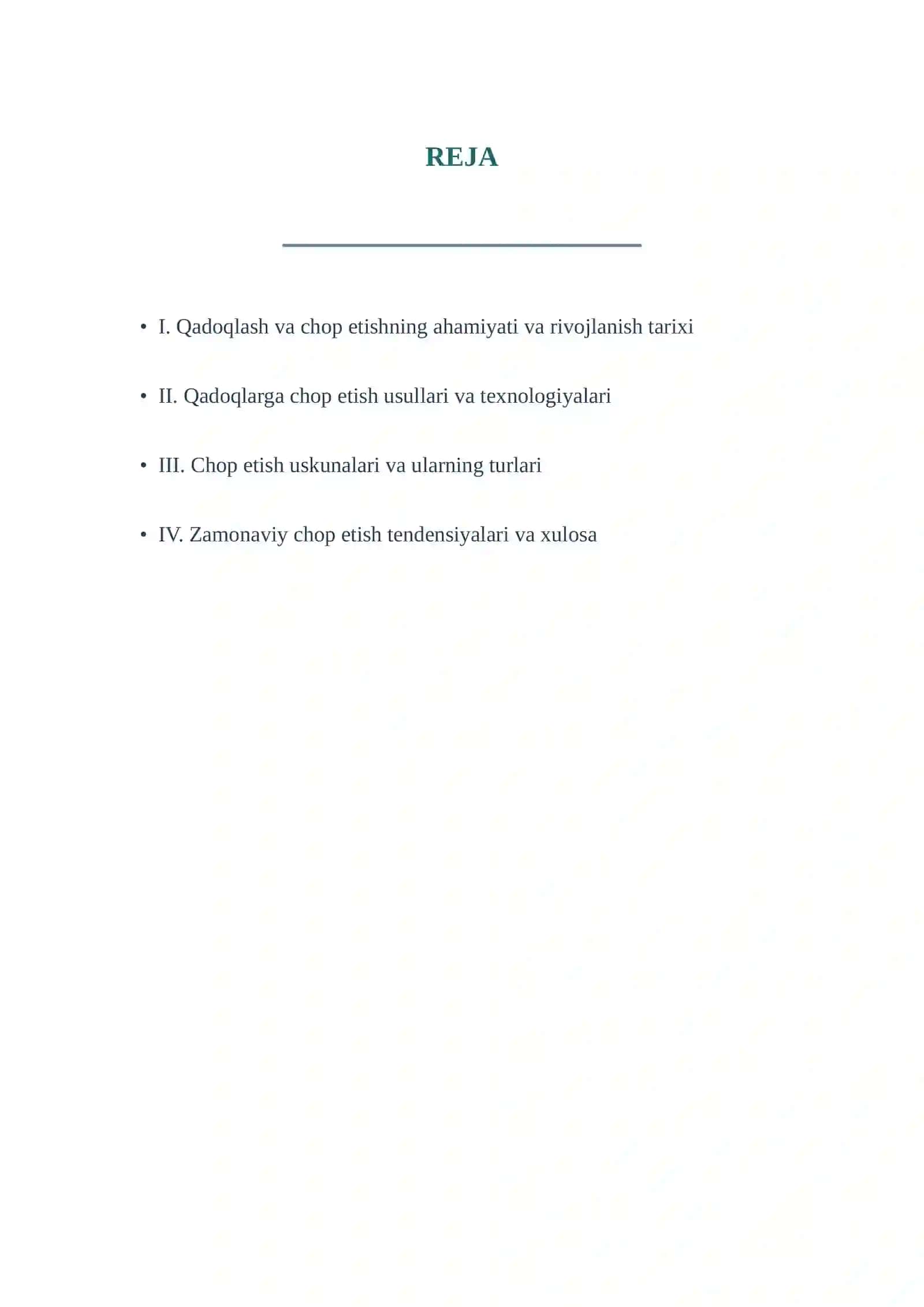 QADOQLASH MAXSULOTLAR TEXNOLOGIYASI 2