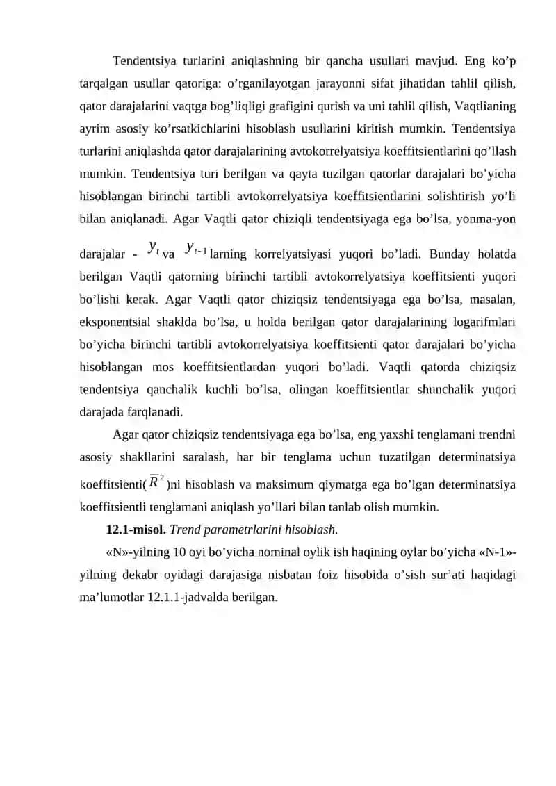 Vaqtli qatorlar yordamida tebranuvchanlikni modellashtirish va prognozlash 2