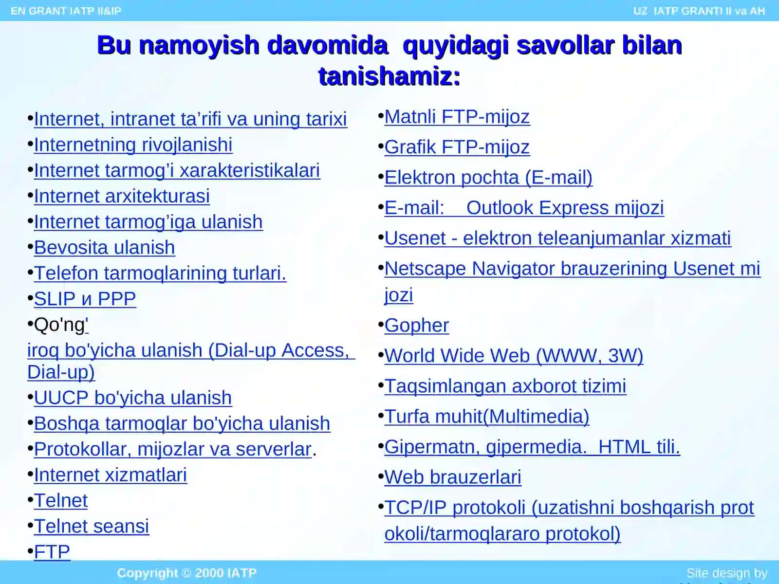 INTERNET ASOSLARI 2
