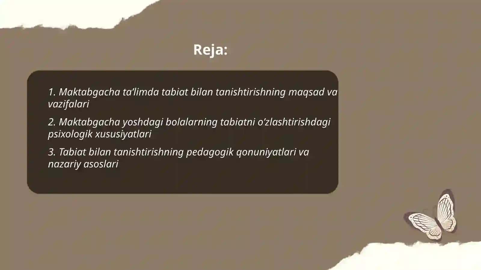 Maktabgacha taʼlimda tabiat bilan tanishtirishning nazariy asoslari 2