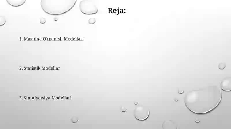 Mashina O'rganish Modellari 2