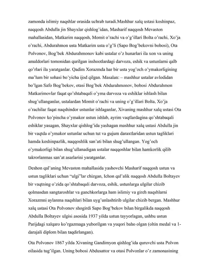 ROSSIYA IMPERIYASI MUSTAMLAKASI DAVRIDA TURKISTONDA MADANIYAT VA SAN'AT (XIX ASRNING IKKINCHI YARMI – XX ASRNING BOSHLARI). 2
