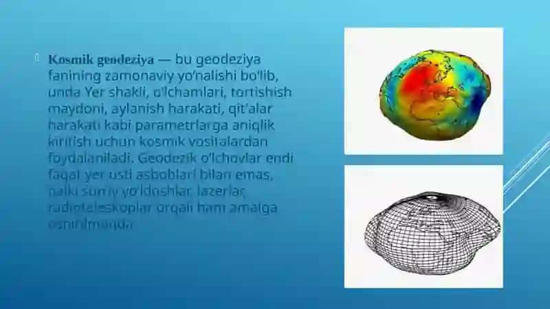 Kosmik geodeziya usullari yordamida Toshken viloyatining geografik xususiyatlarini o‘rganish 2