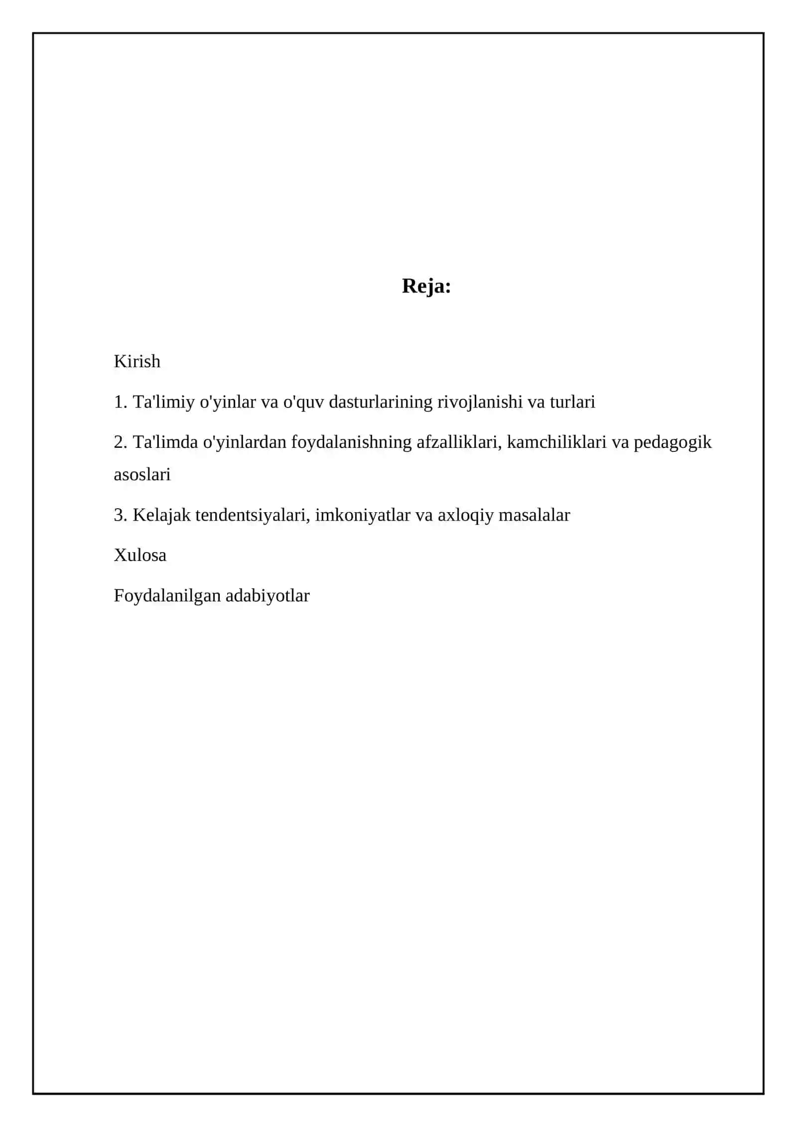 Kompyuterda o’yinlar va ta’limiy dasturlar 2