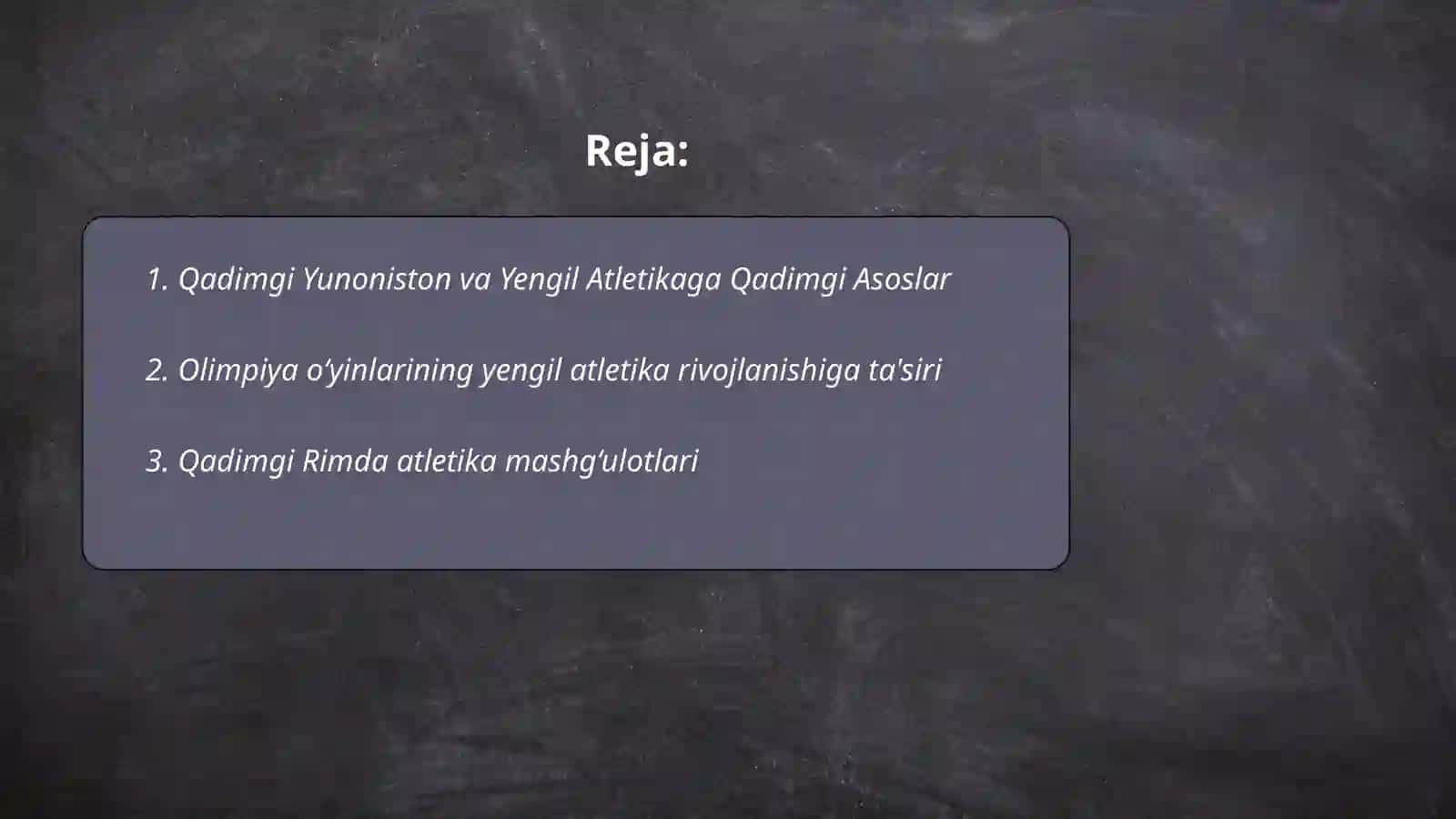 Yengil atletika rivojlanish tarixi 2