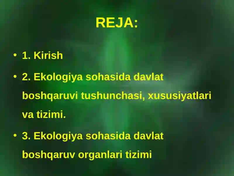 EKOLOGIK BOSHQARUV 2