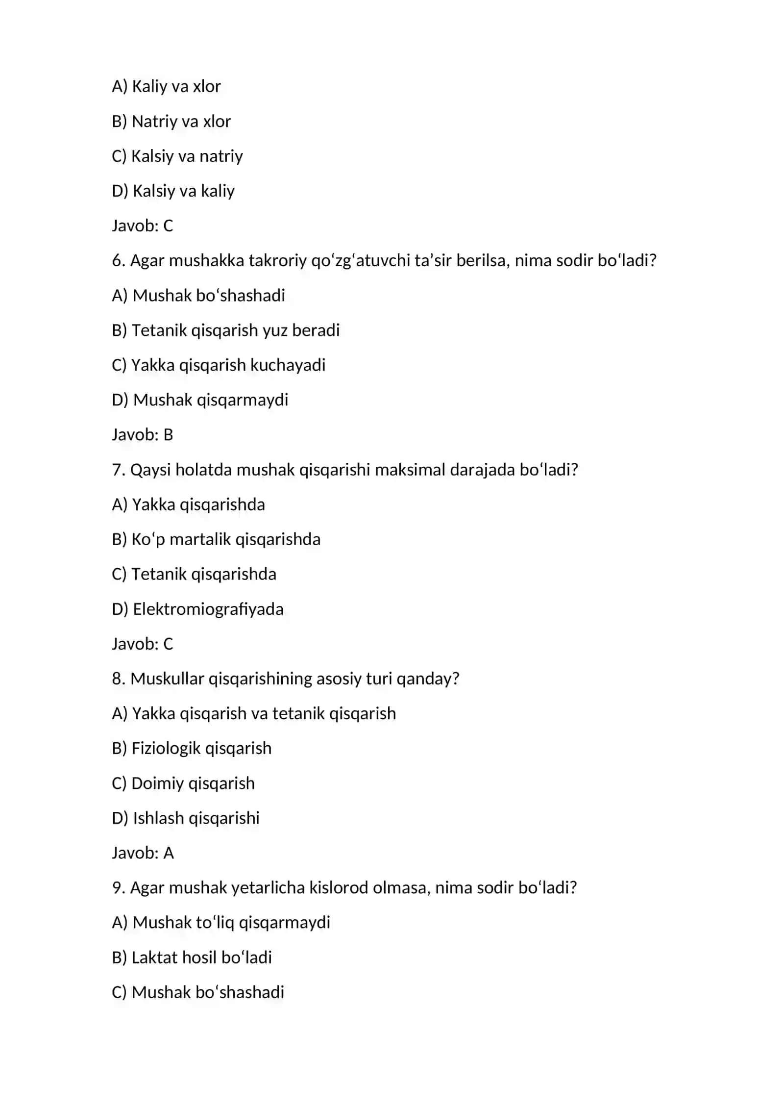 Mushaklar xossalari 2