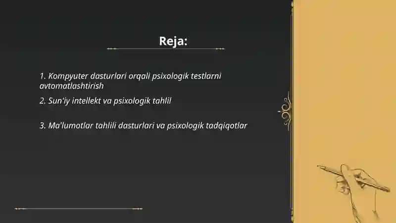 Psixologiyada ilmiy tekshirishlar olib borishda zamonaviy kompyuter texnologiyalaridan foydalanish 2