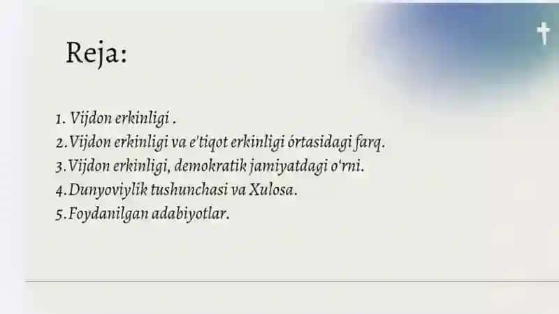 Vijdon va e'tiqot erkinligi 2