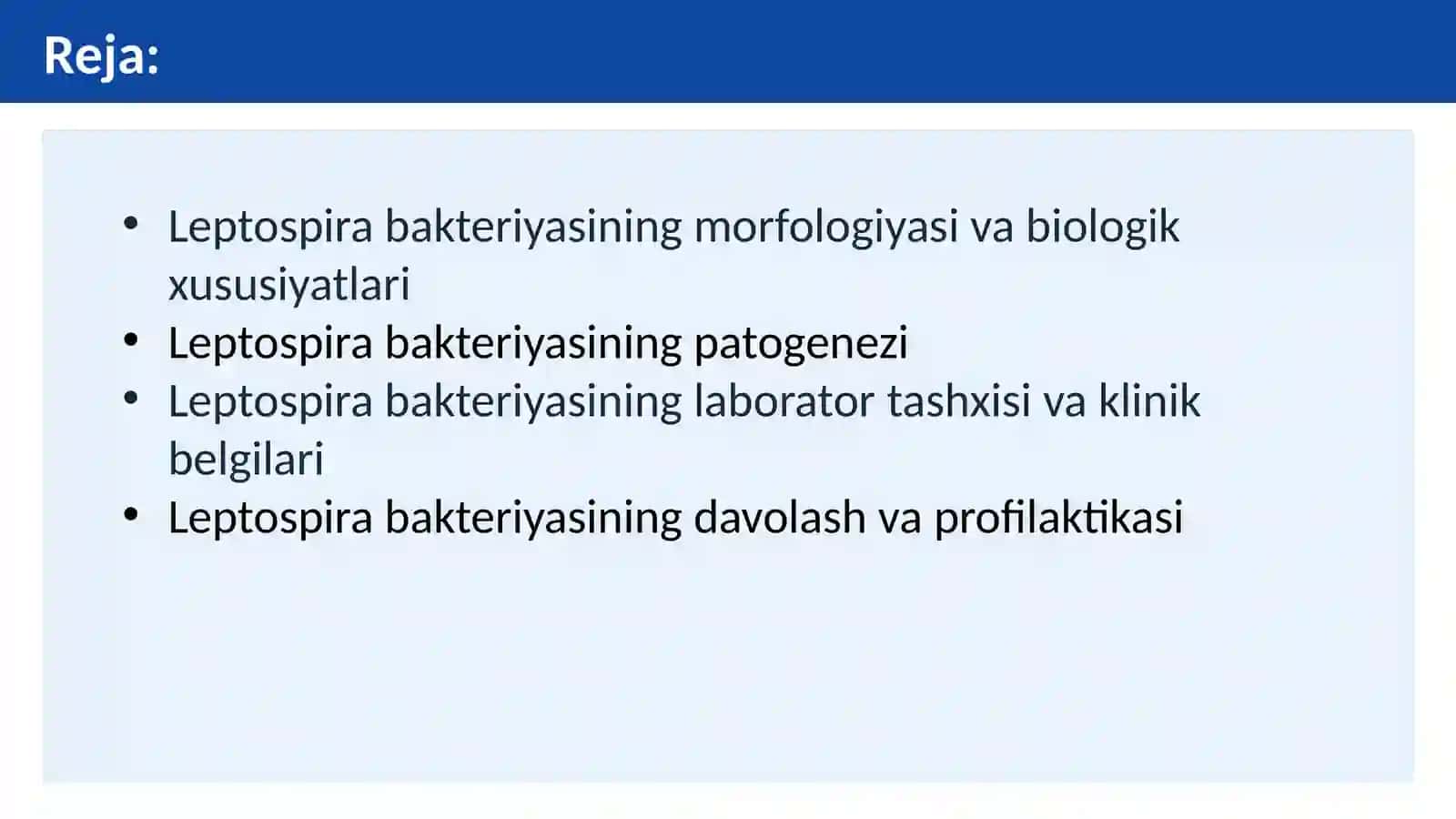 Borrelioz (Layma kasalligi). Leptospiralar morfologiyasi, strukturasi, tarqalganligi, keltirib chiqaruvchi kasalliklari va laborator tashxisi 2