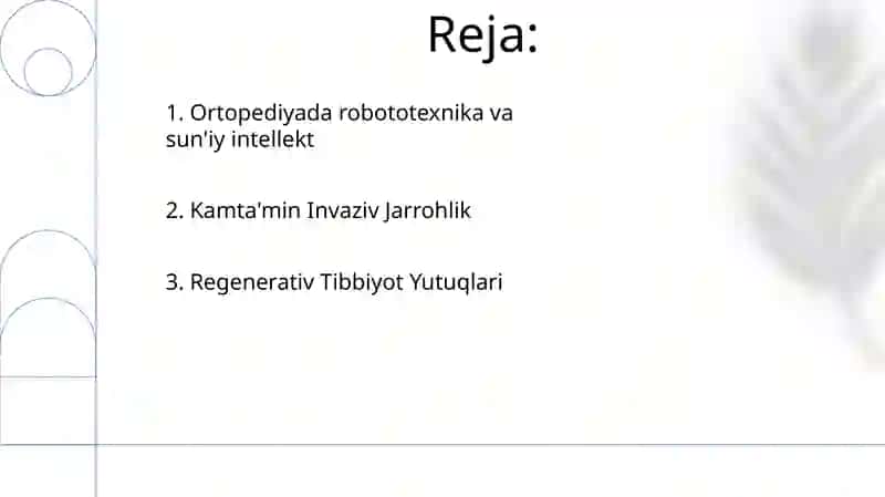 Zamonaviy ortapediya yutuqlari 2