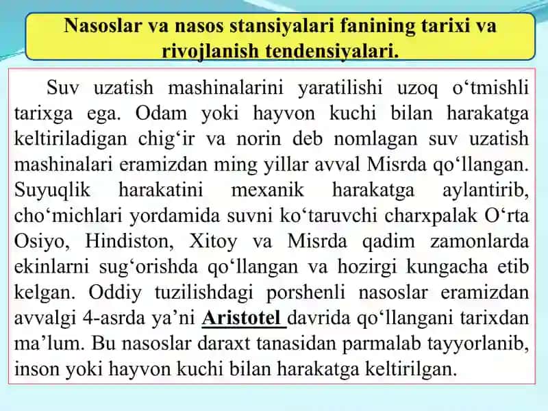 Nasoslar va nasos stansiyalari 2