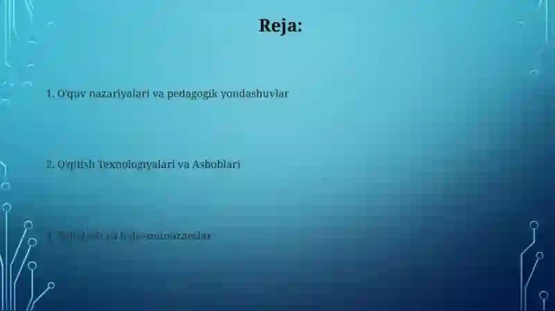 Texnologiya fanini o'qitish metodikasi fanining shakl va metodlari 2