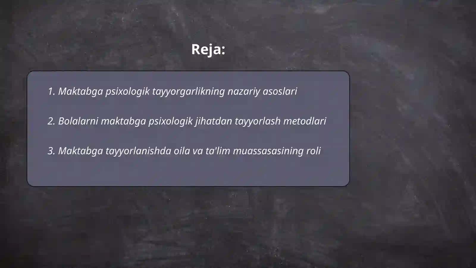 Maktabda pisixologik tayyorgarlik muammosi 2